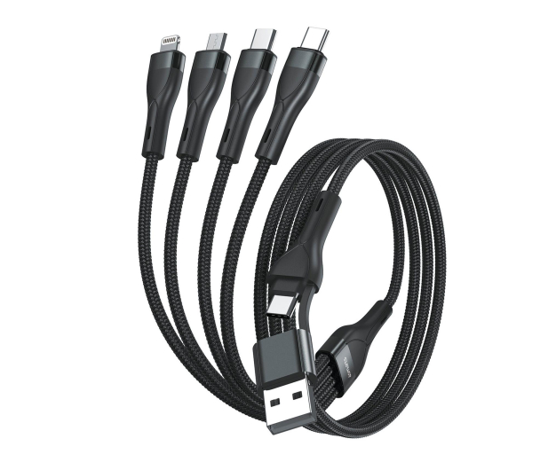4smarts Kabel USB-C/USB-A 4w1 1.2m czarny - 1512655 - zdjęcie 2